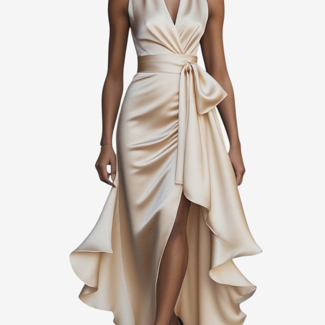 Claudia™ Vestido Noche Volantes