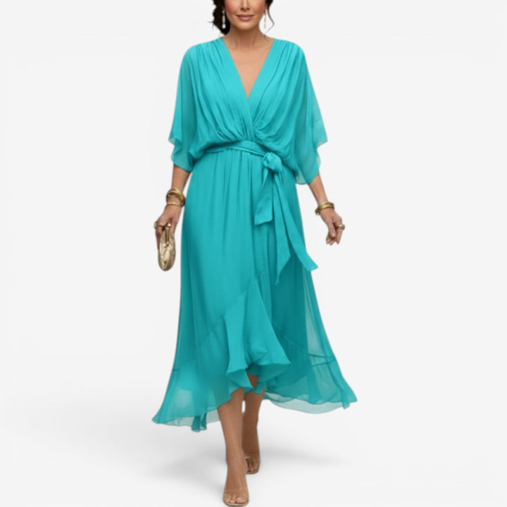 Enrica™ Vestido Cruzado Maxi