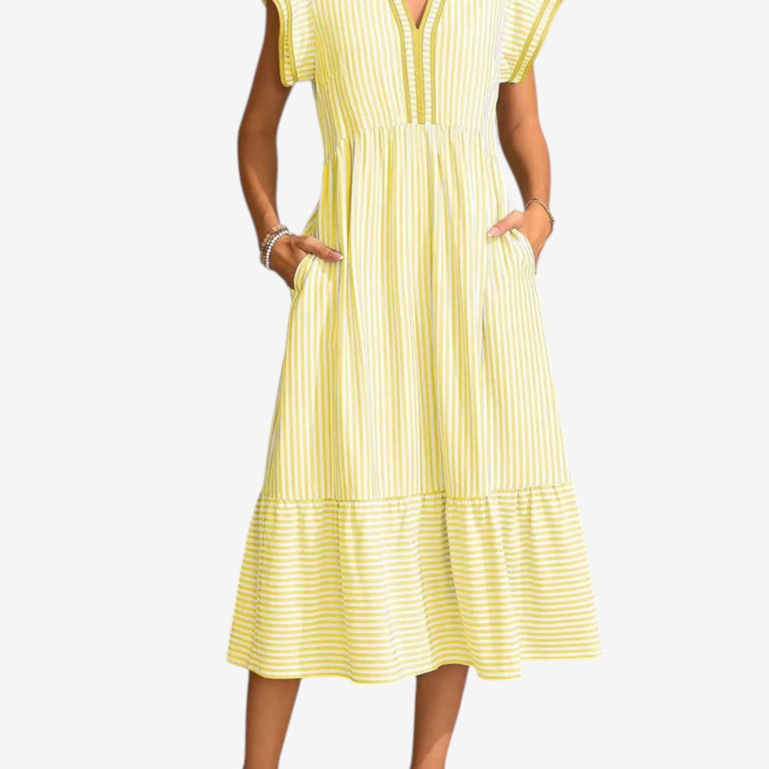 Cenobia™ Vestido Rayas Midi