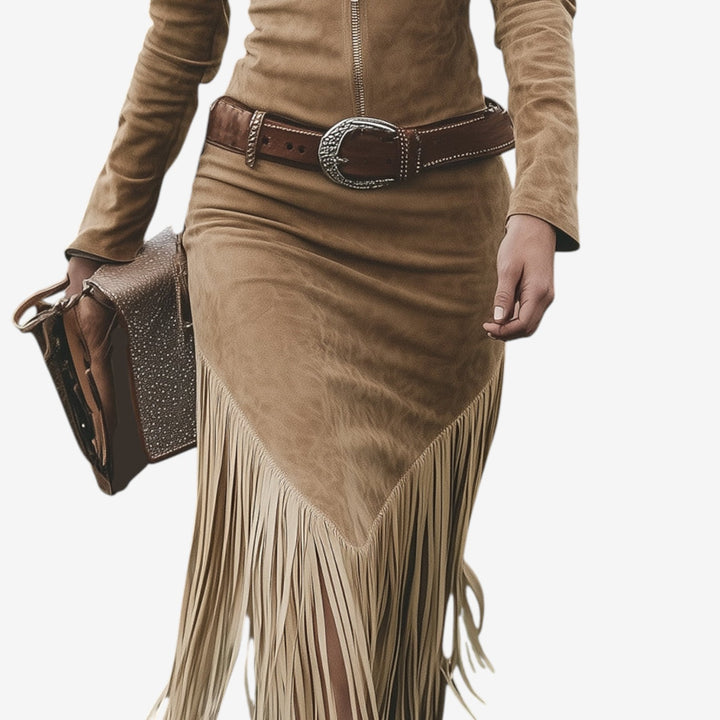 Dolores™ Vestido Maxi Con Flecos