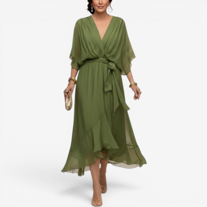 Enrica™ Vestido Cruzado Maxi