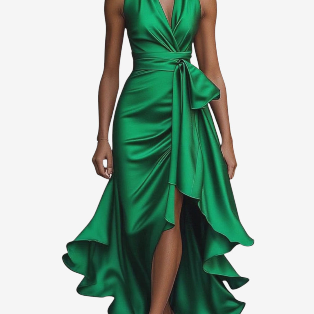 Claudia™ Vestido Noche Volantes