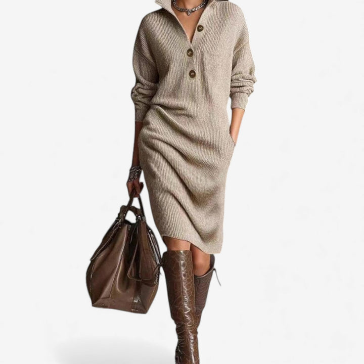 Teresa™ Vestido Midi Abotonado