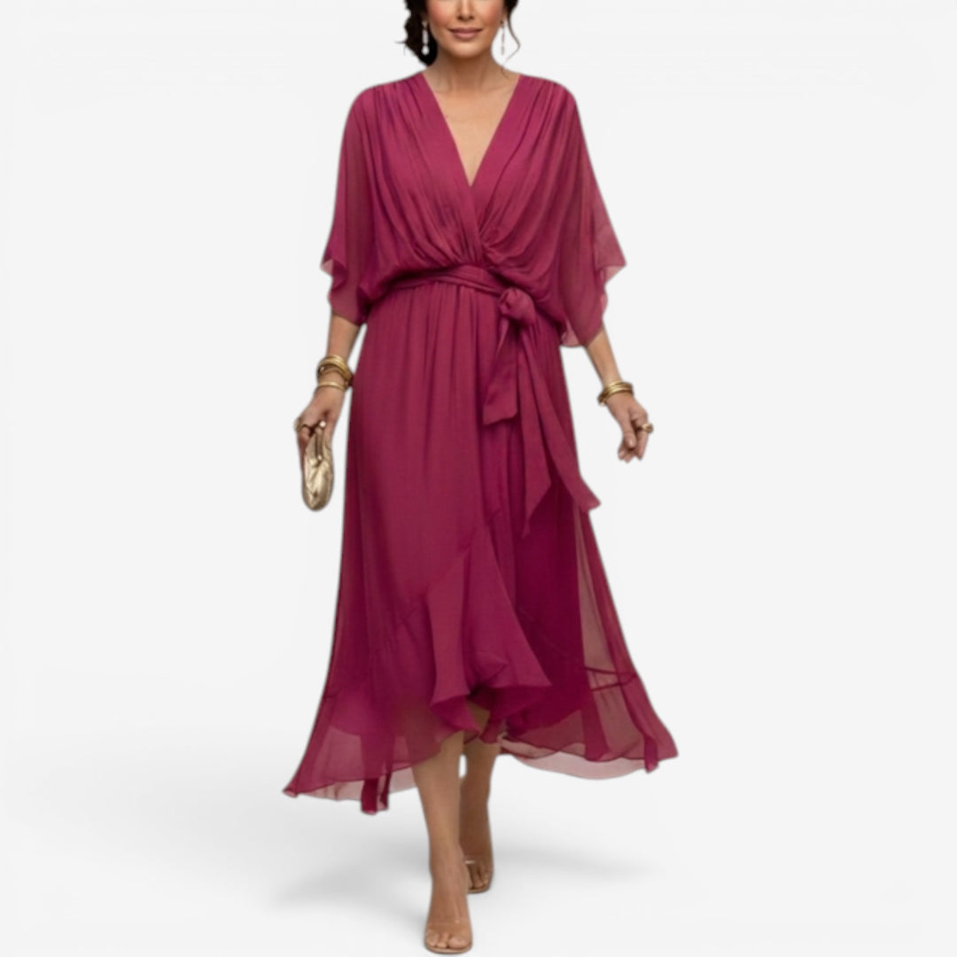 Enrica™ Vestido Cruzado Maxi