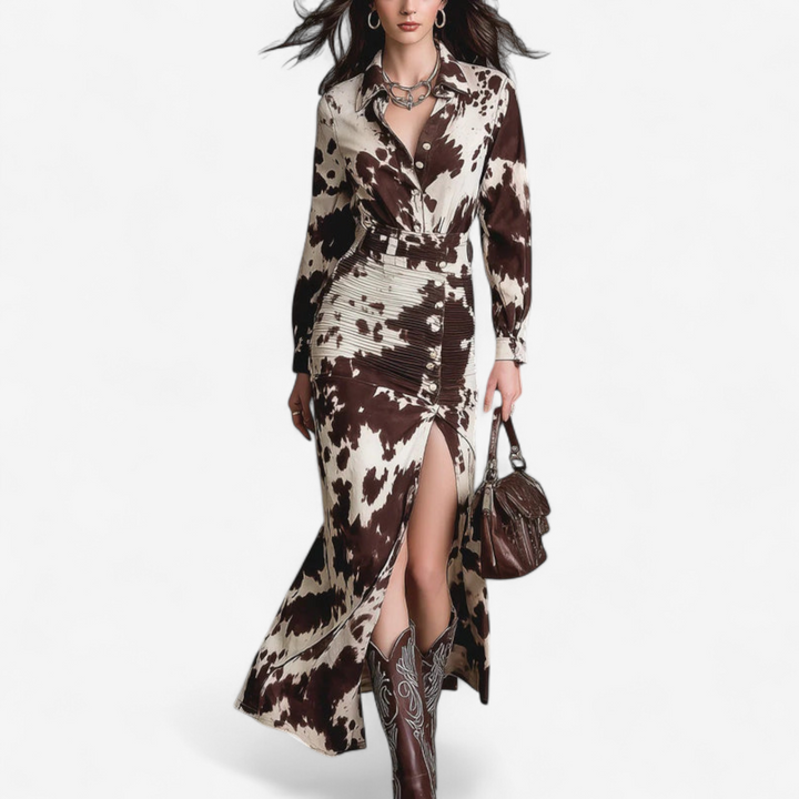 Lareina™ Vestido Camisero Maxi