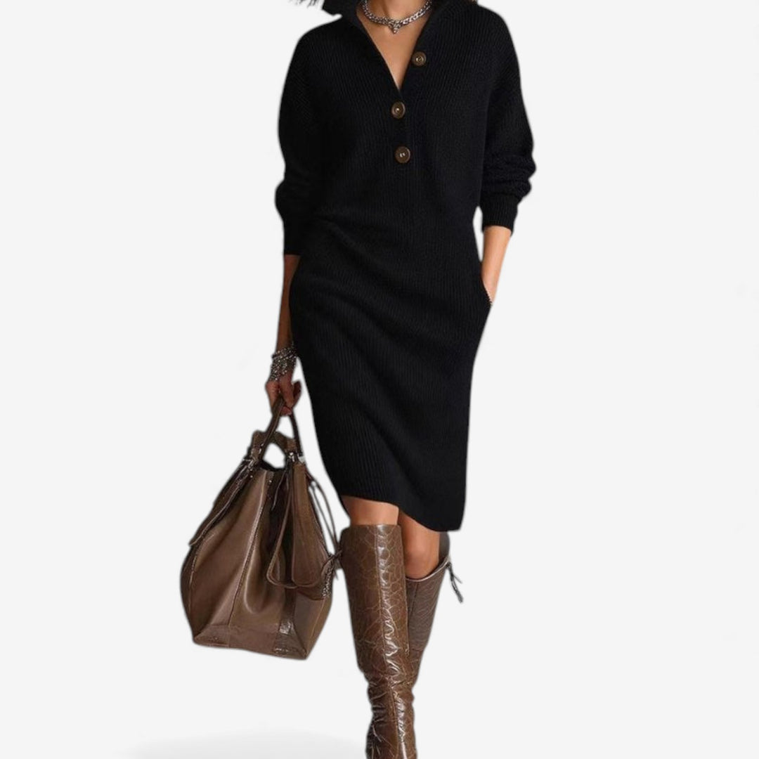 Teresa™ Vestido Midi Abotonado