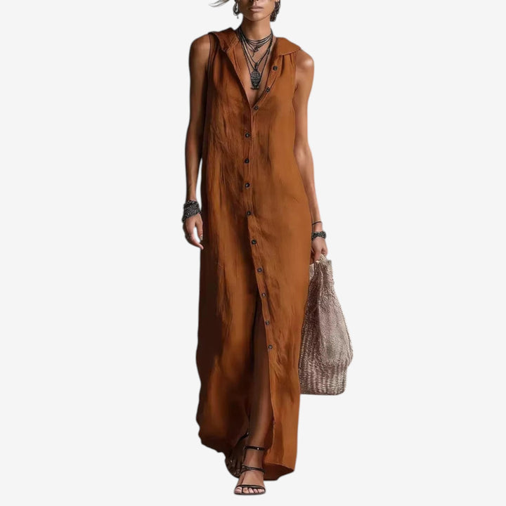 Leala™ Vestido Maxi con Botones