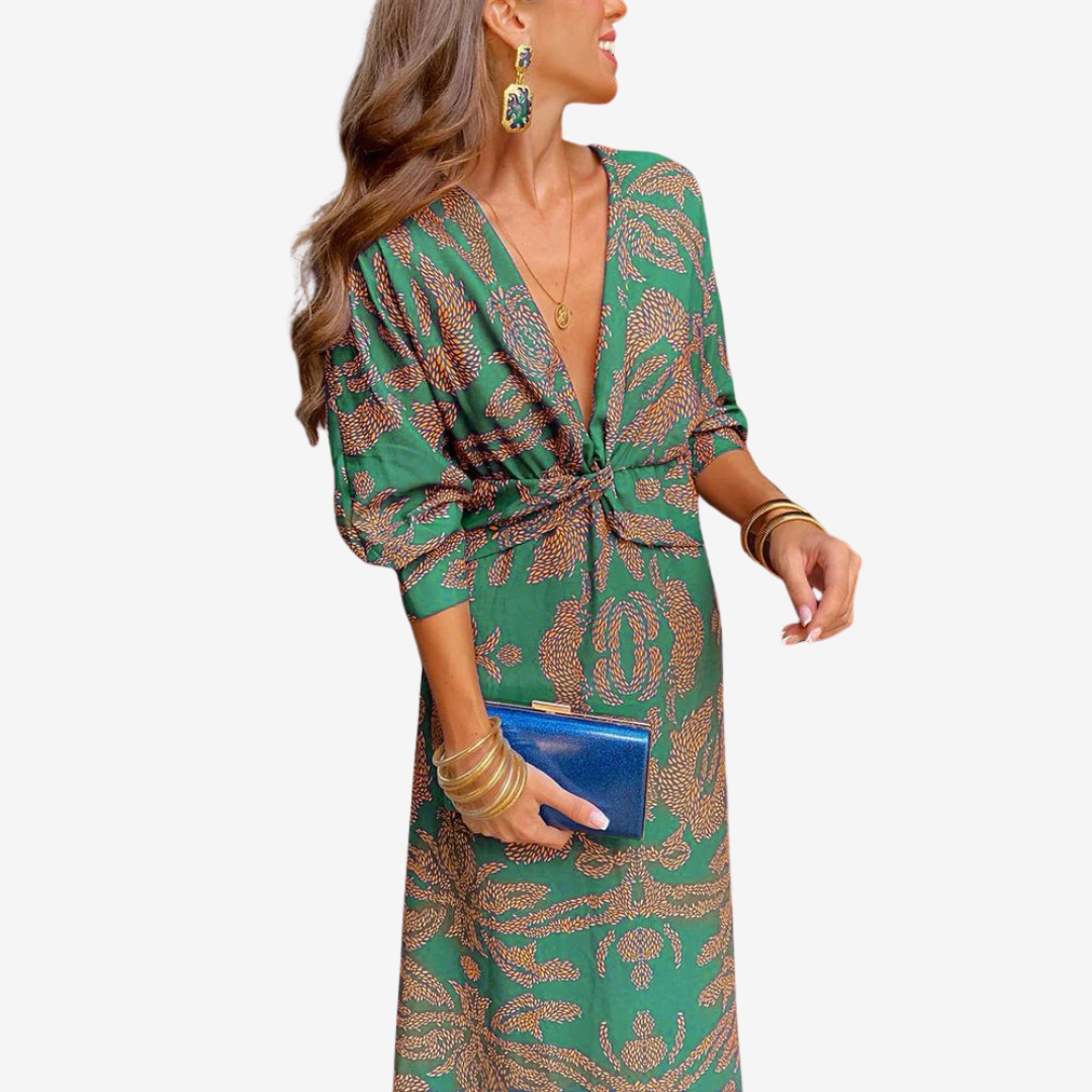 Maite™ Vestido Maxi Cruzado