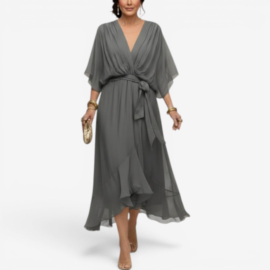 Enrica™ Vestido Cruzado Maxi