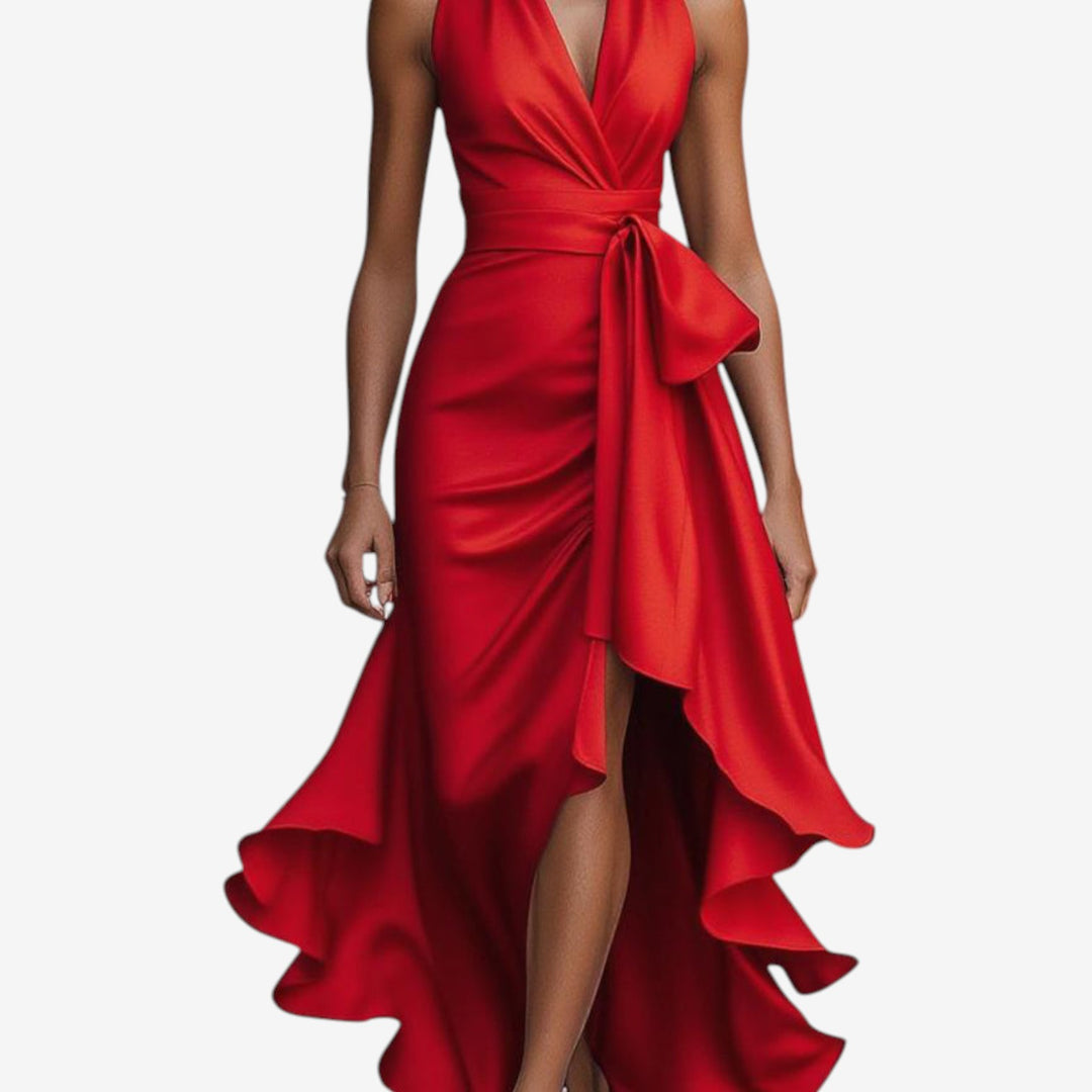 Claudia™ Vestido Noche Volantes