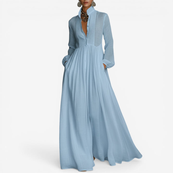 Casilda™ Vestido Camisero Maxi