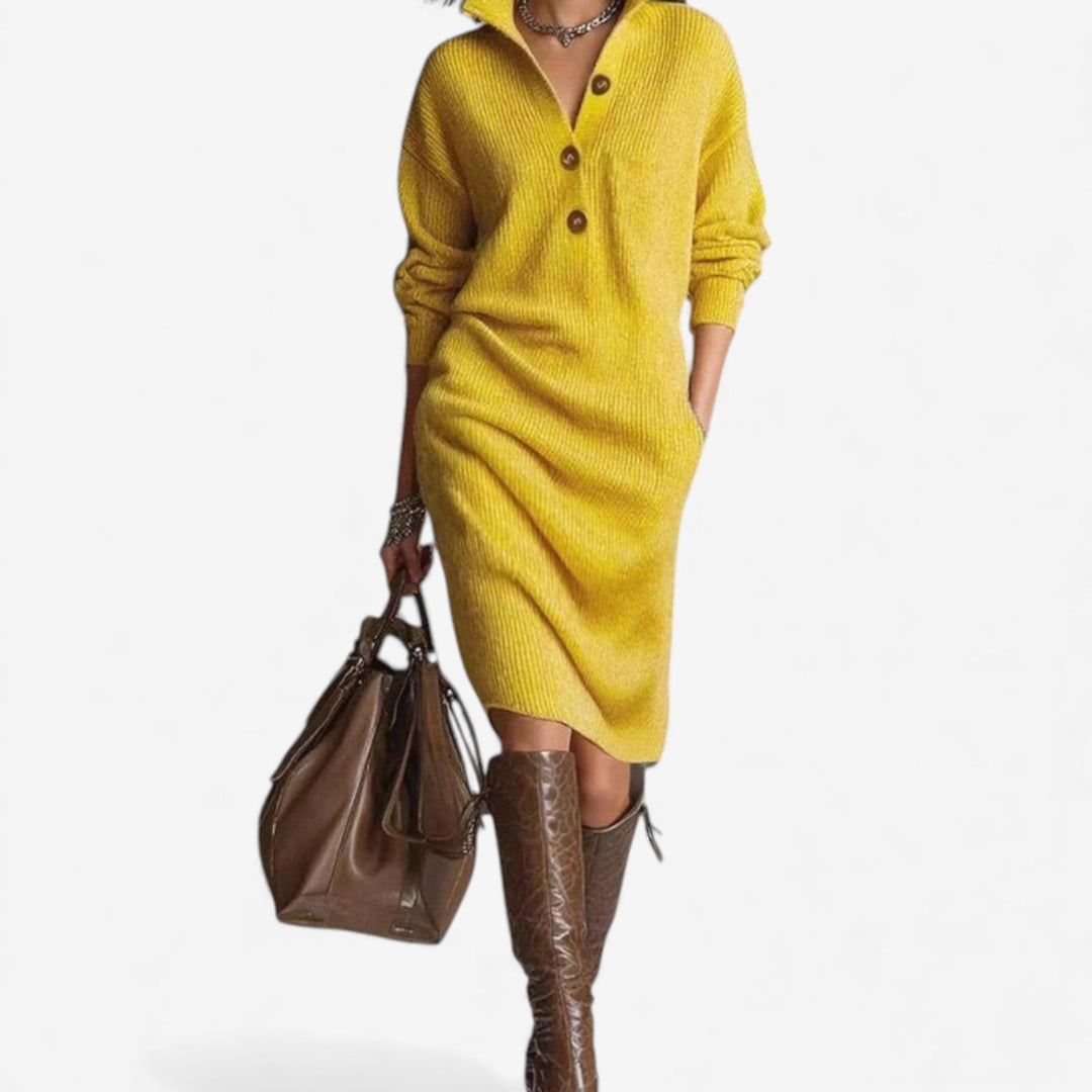 Teresa™ Vestido Midi Abotonado