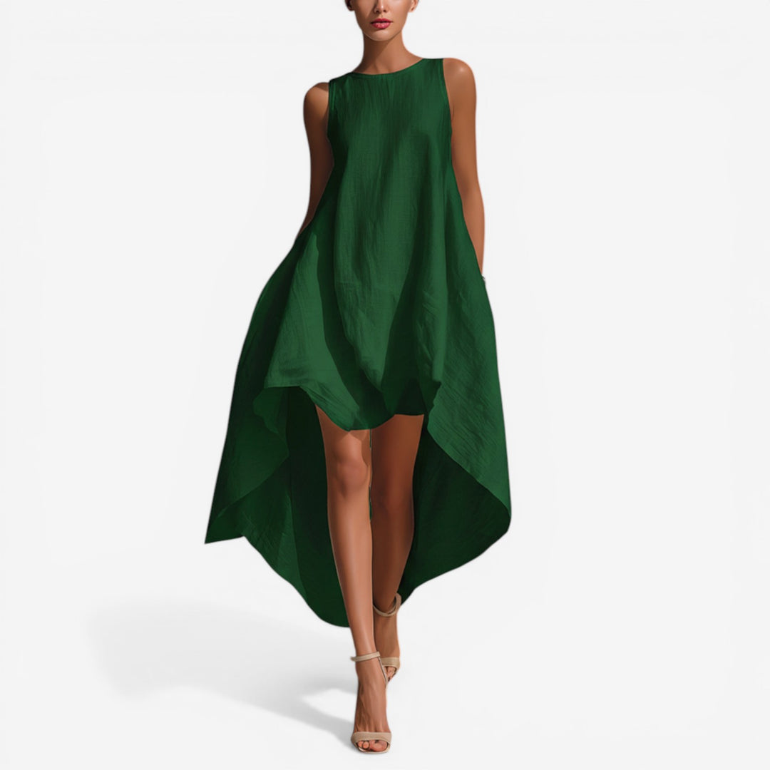 Agueda™ Vestido Midi Asimétrico