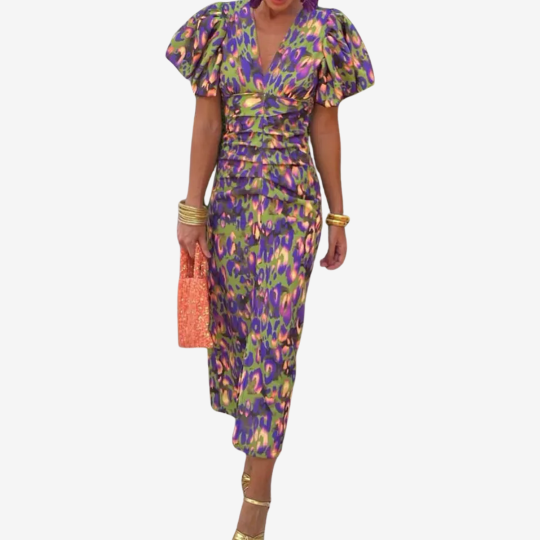 Latoya™ Vestido Midi Estampado