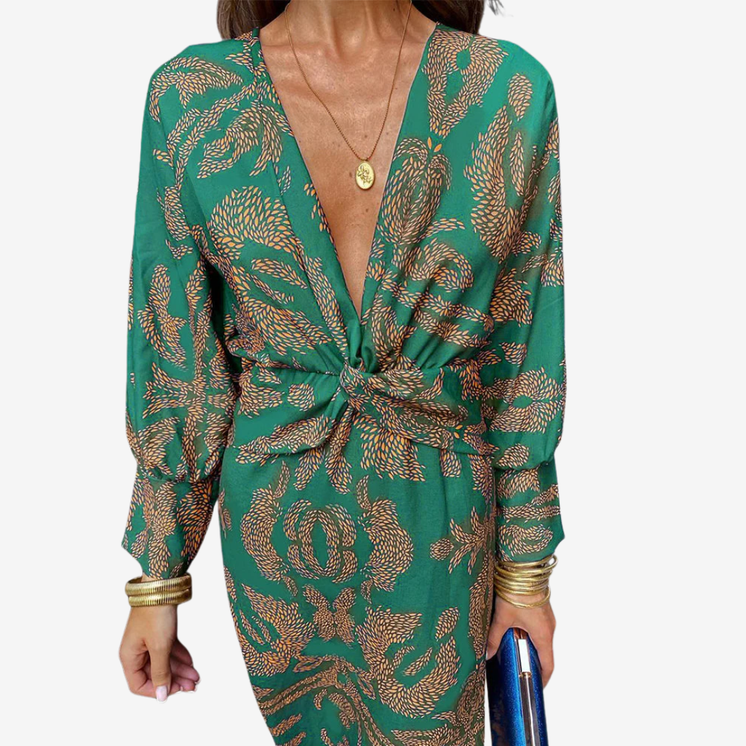 Maite™ Vestido Maxi Cruzado