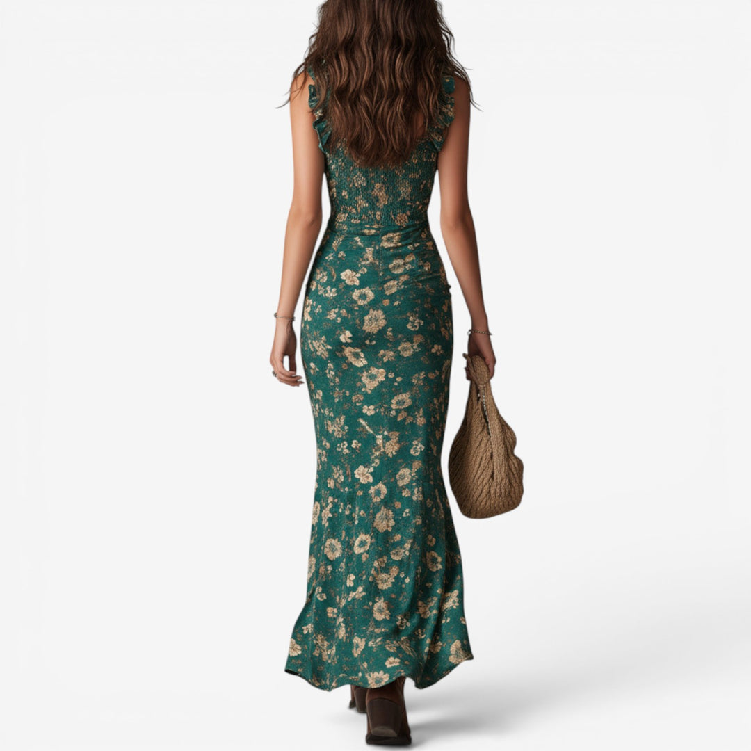 Tia™ Vestido Floral Fruncido