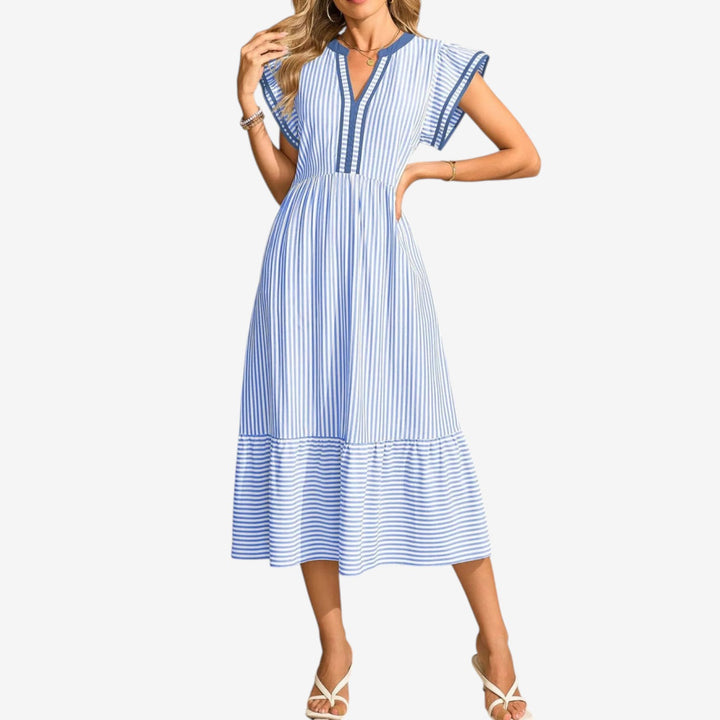 Cenobia™ Vestido Rayas Midi