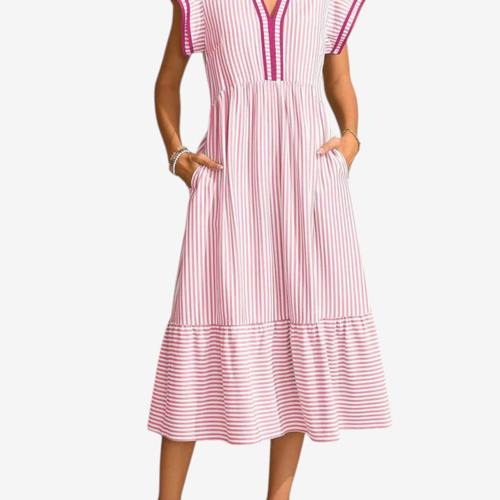 Cenobia™ Vestido Rayas Midi