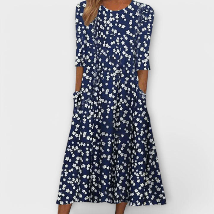 Calvina™ Vestido Midi Floral