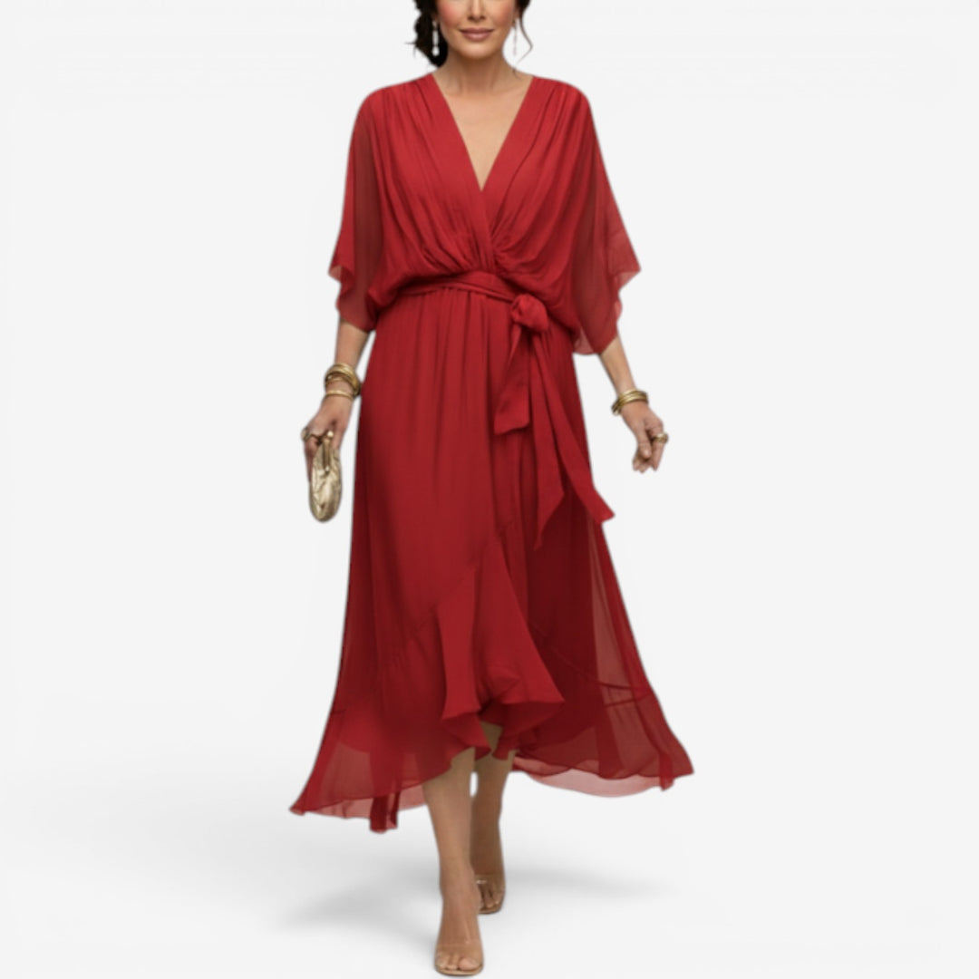 Enrica™ Vestido Cruzado Maxi
