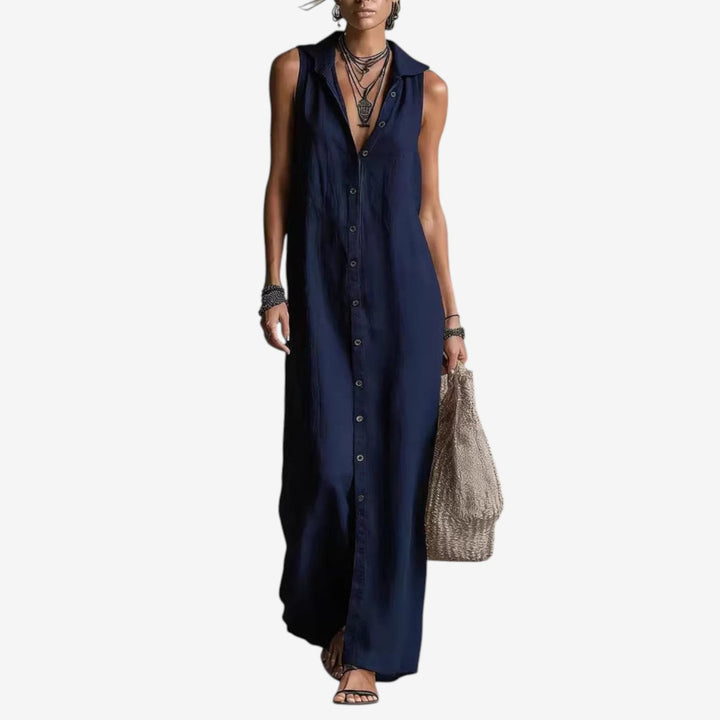 Leala™ Vestido Maxi con Botones