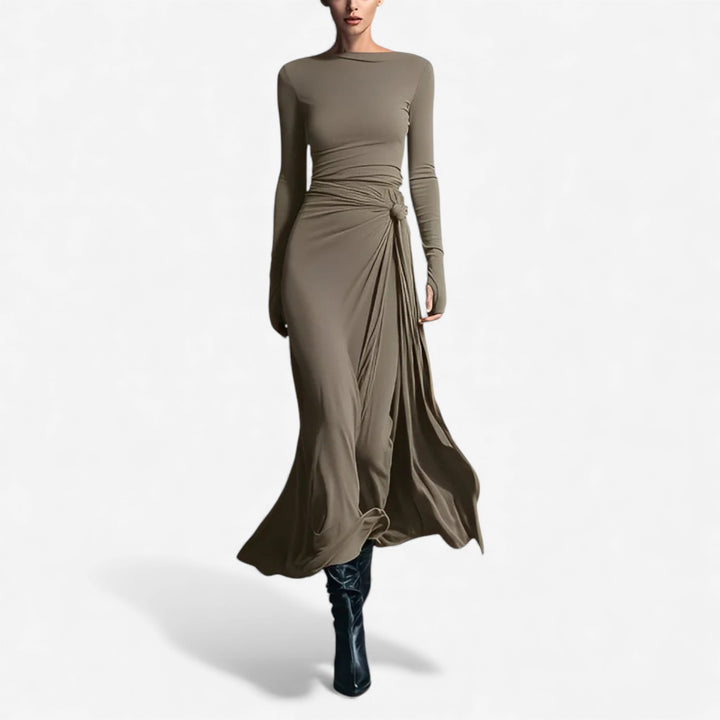 Pilar™ Vestido Maxi Drapeado