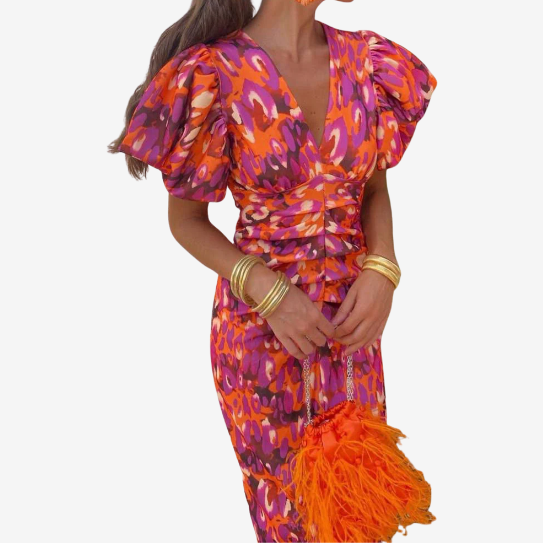 Latoya™ Vestido Midi Estampado