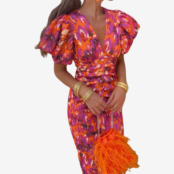 Latoya™ Vestido Midi Estampado