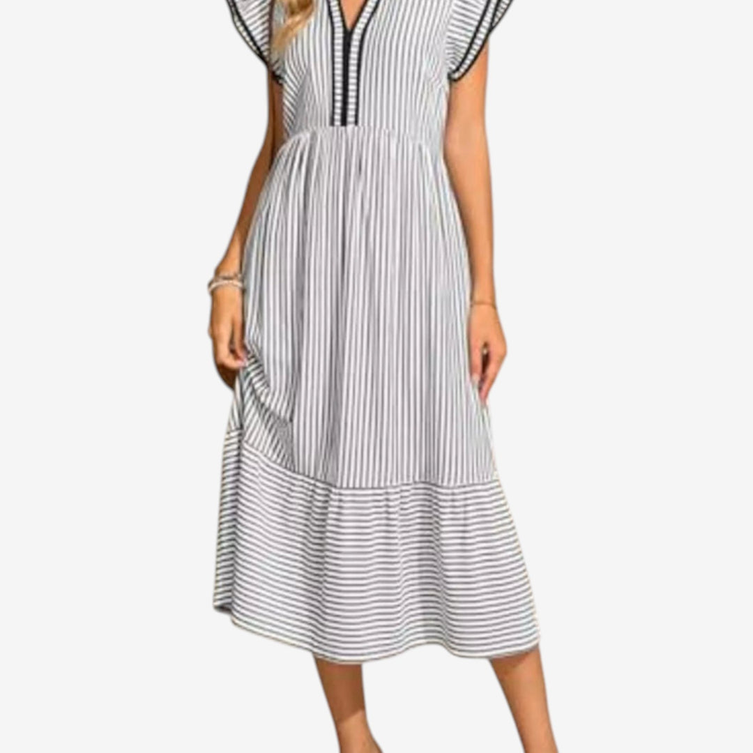 Cenobia™ Vestido Rayas Midi