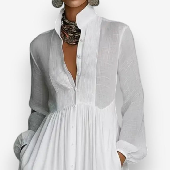 Casilda™ Vestido Camisero Maxi