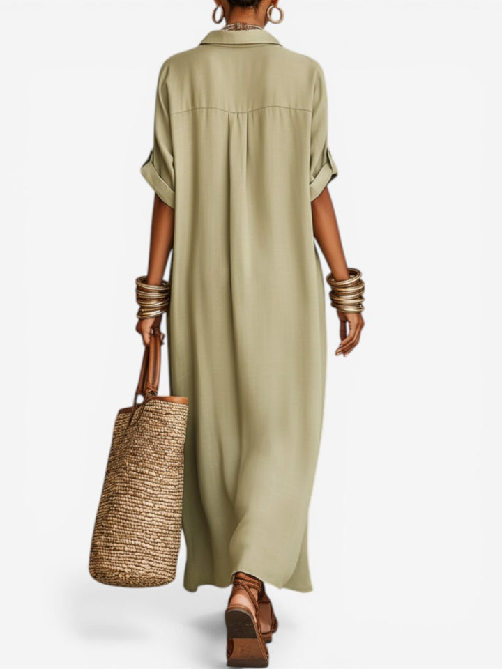 Oria™ Vestido Camisero Midi