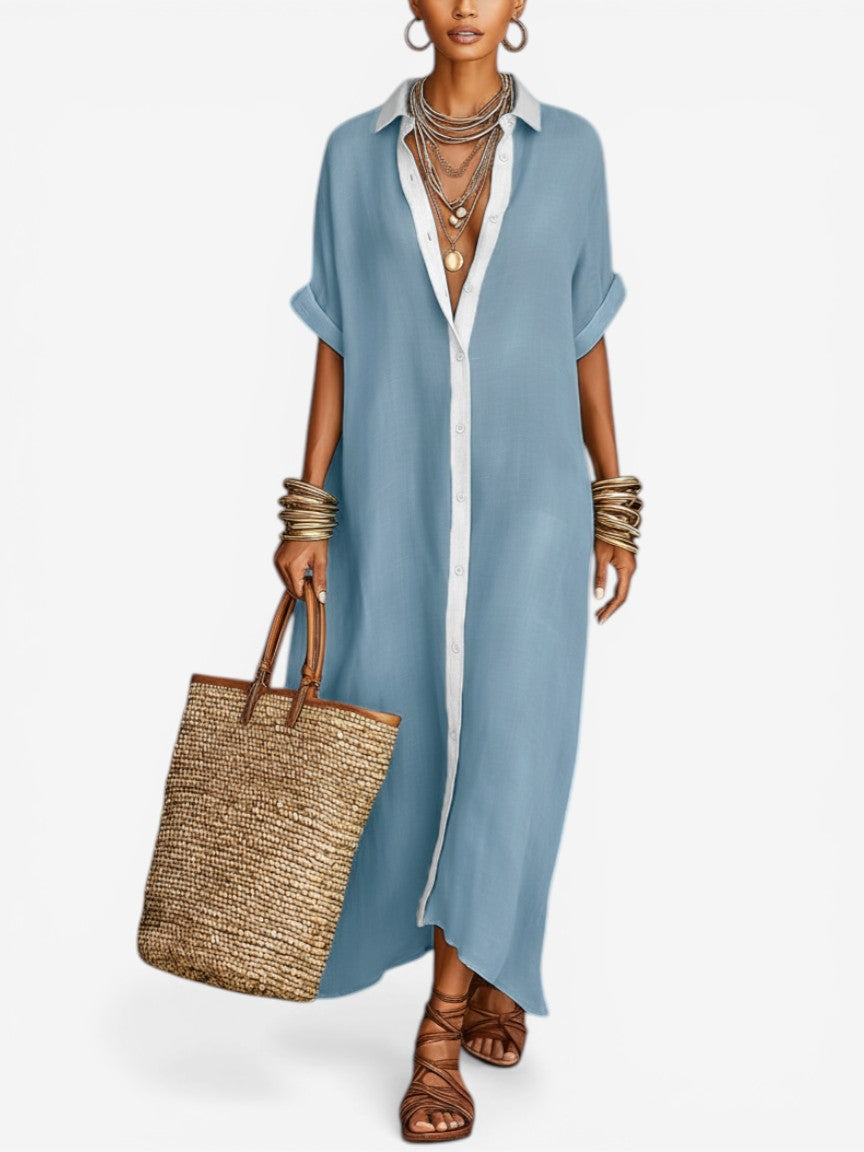 Oria™ Vestido Camisero Midi