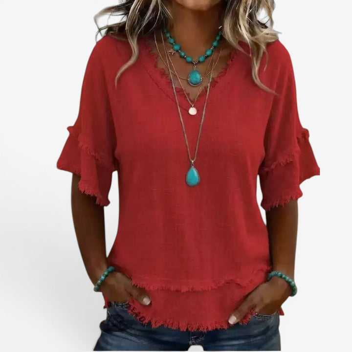 Lucena™ Blusa Escote Pico