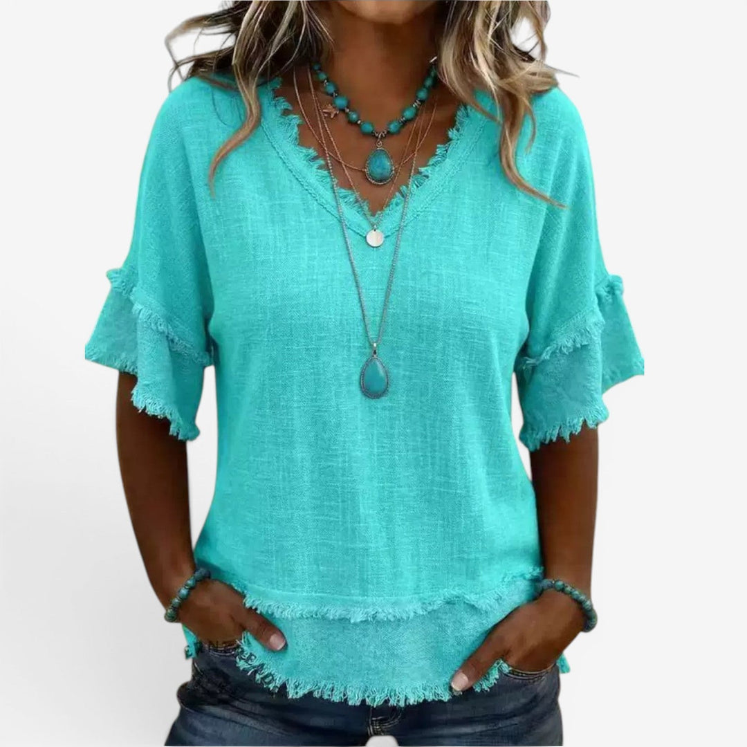 Lucena™ Blusa Escote Pico