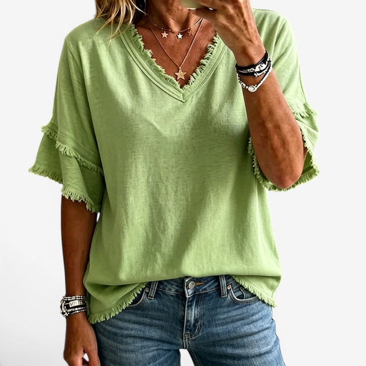 Lucena™ Blusa Escote Pico