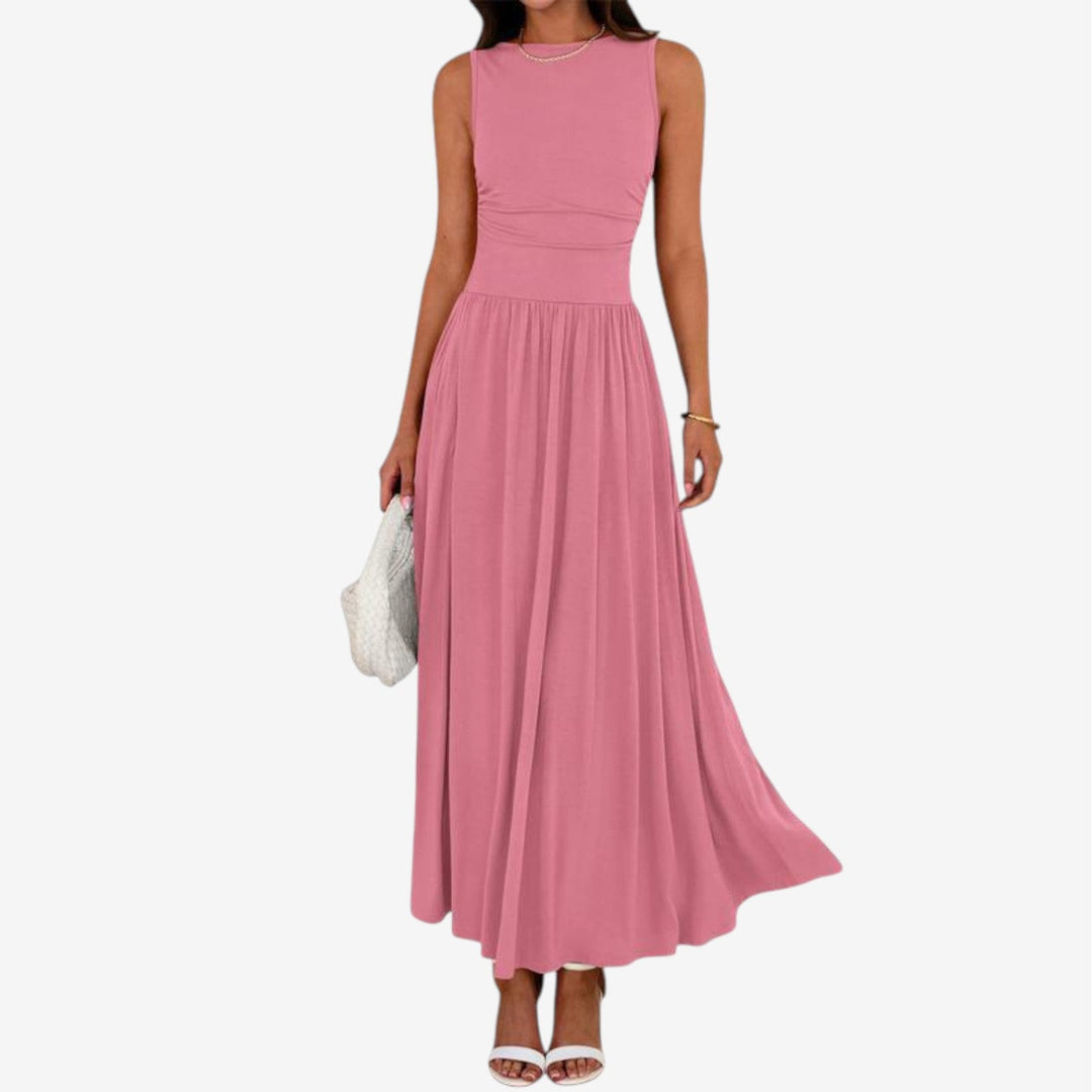 Aloise™ Vestido maxi plisado