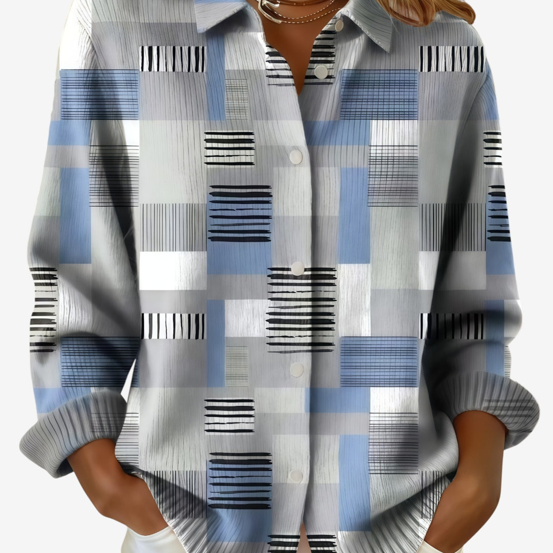 Josefa™ Chaqueta Cuadros Abotonada