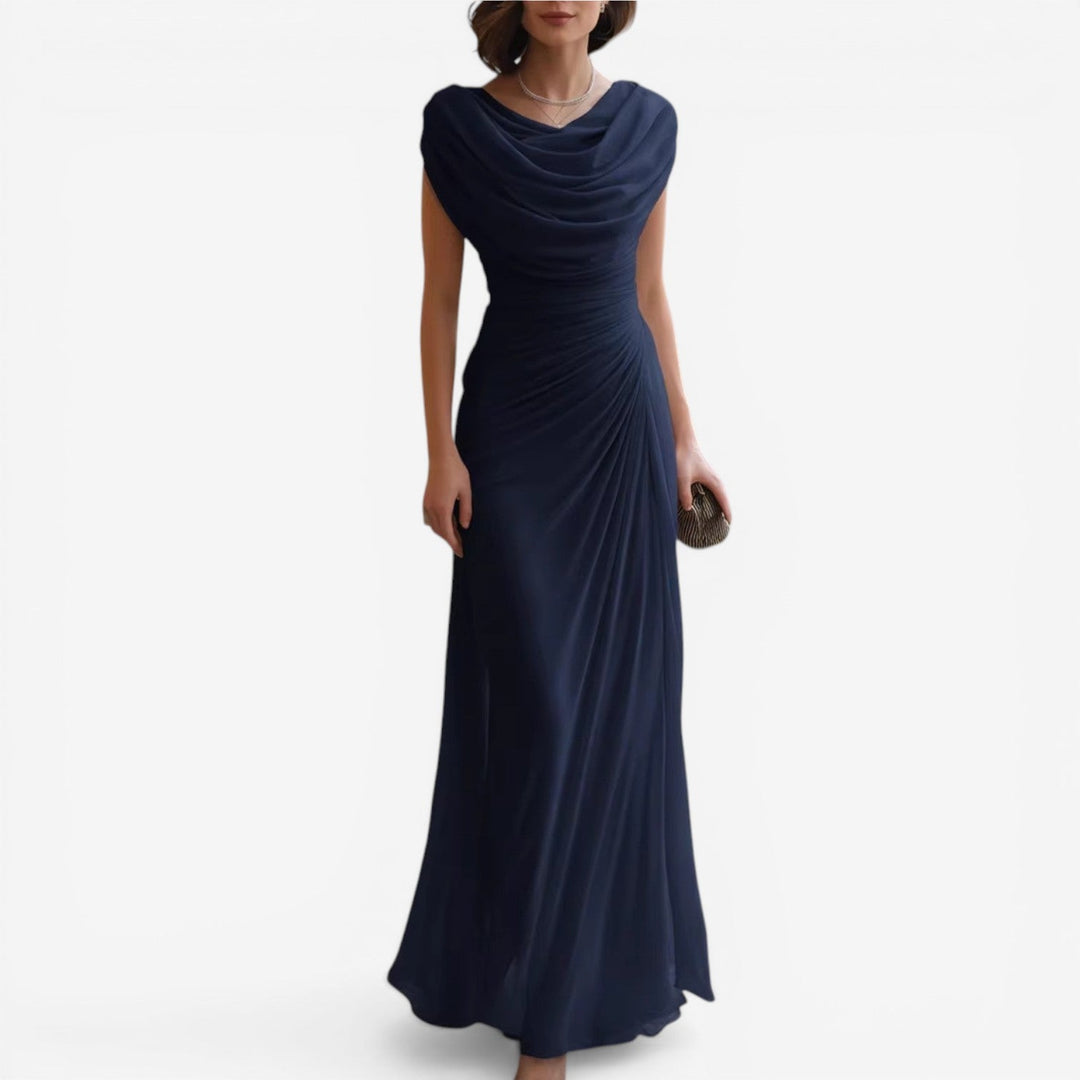 Idoia™ Vestido largo drapeado