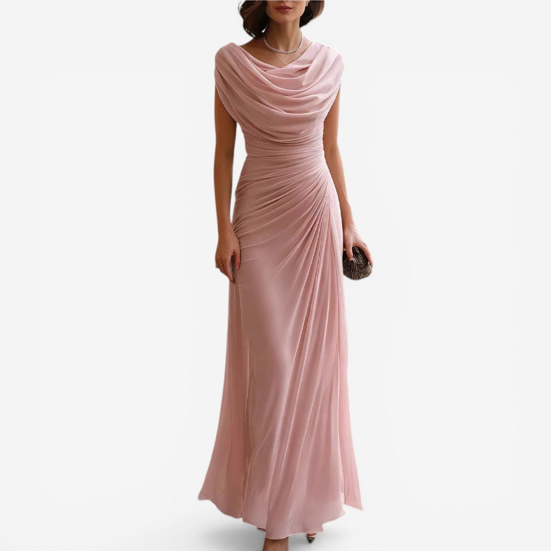 Idoia™ Vestido largo drapeado