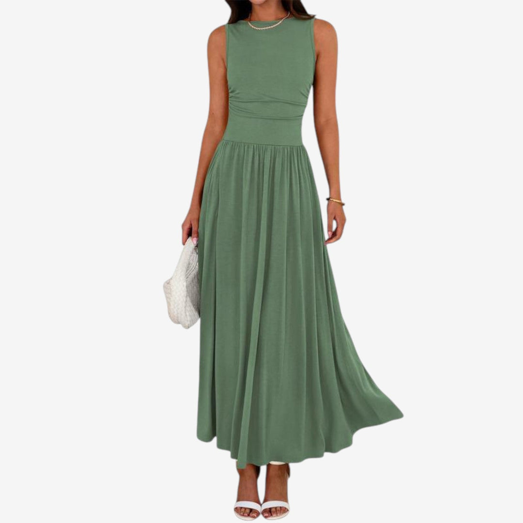 Aloise™ Vestido maxi plisado