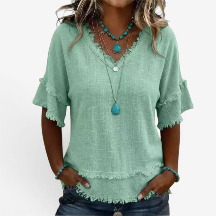 Lucena™ Blusa Escote Pico