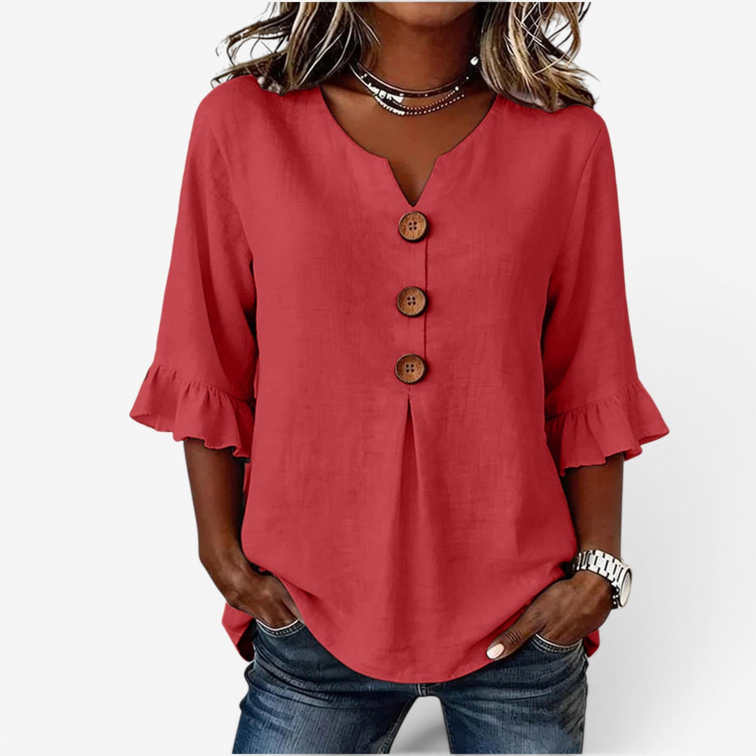 Lupe™ Blusa Casual Botones