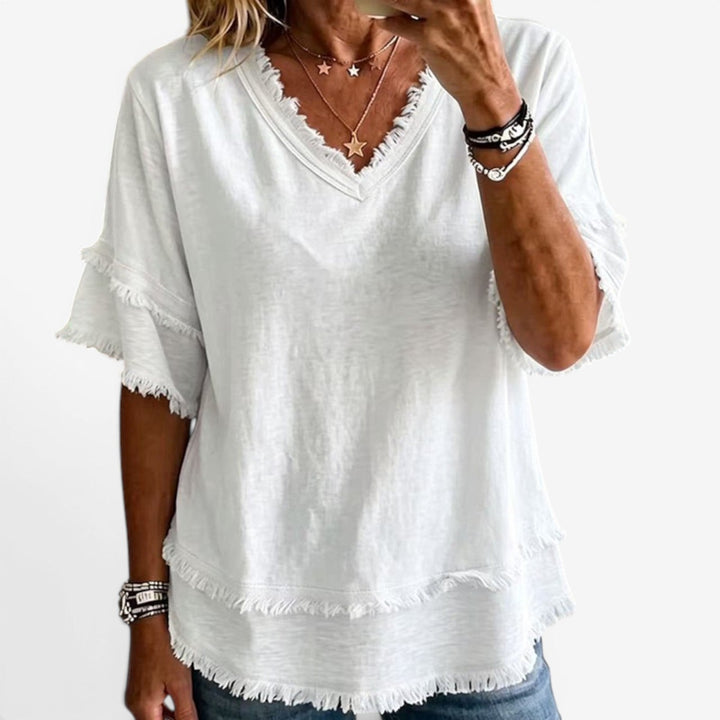 Lucena™ Blusa Escote Pico