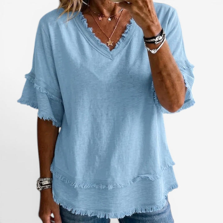 Lucena™ Blusa Escote Pico