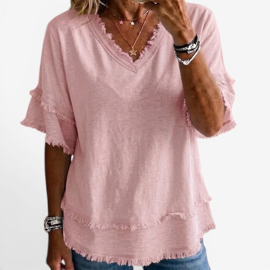 Lucena™ Blusa Escote Pico
