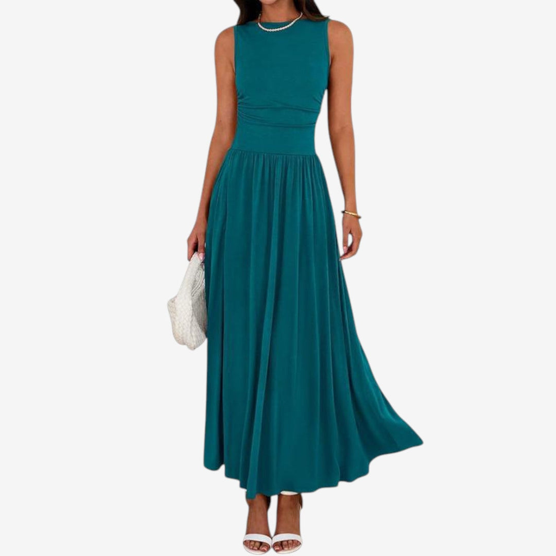Aloise™ Vestido maxi plisado