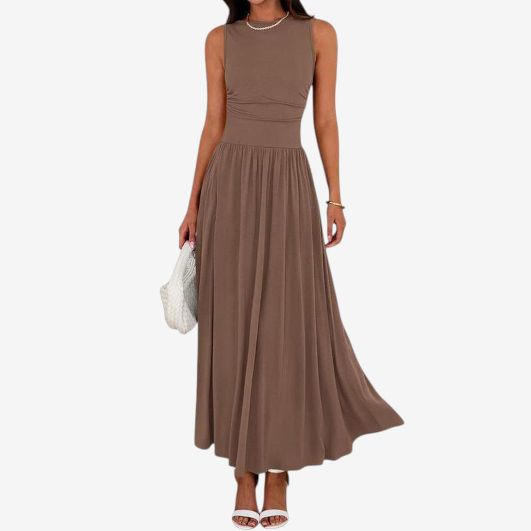 Aloise™ Vestido maxi plisado