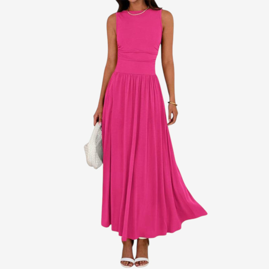 Aloise™ Vestido maxi plisado