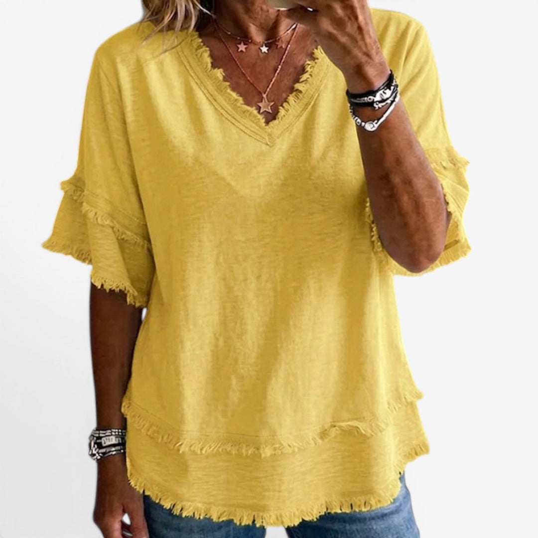 Lucena™ Blusa Escote Pico