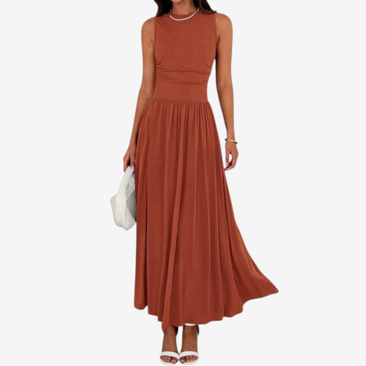 Aloise™ Vestido maxi plisado